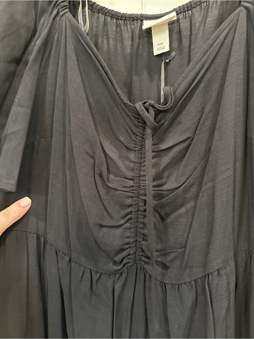 Women's Black Flutter Sleeve Maxi Dress- Ava and Viv - Picture 8 of 11